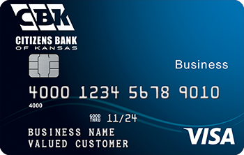 Front of VISA Business credit card